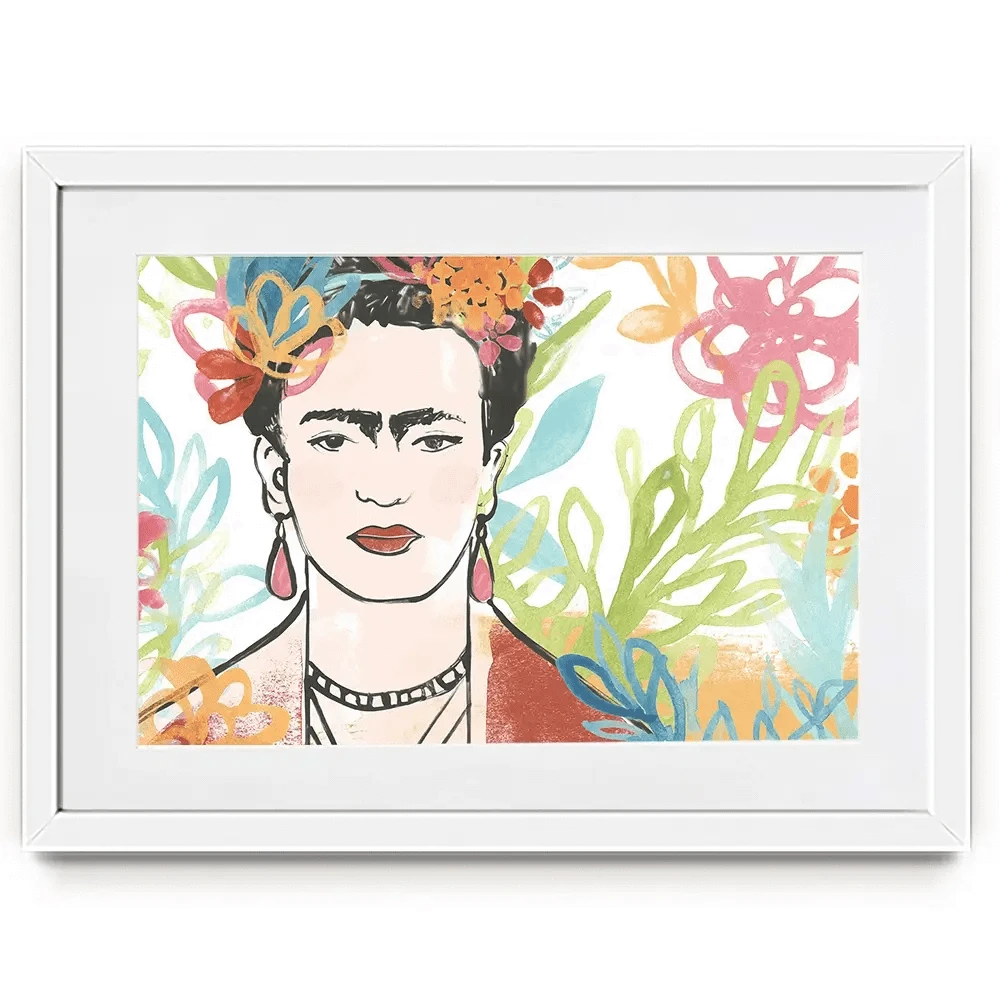 Portrait of Frida Framed Art Print Portrait of Frida Framed Art Print wall art product June Erica Vess