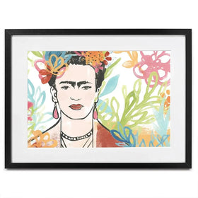 Portrait of Frida Framed Art Print Portrait of Frida Framed Art Print wall art product June Erica Vess