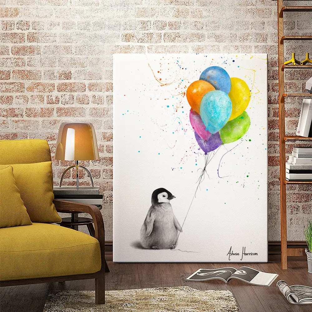 Positive Penguin Canvas Print Positive Penguin Canvas Print wall art product Ashvin Harrison