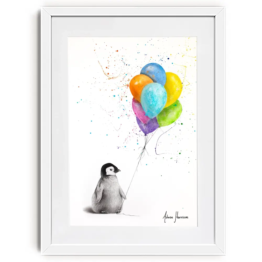 Positive Penguin Framed Art Print Positive Penguin Framed Art Print wall art product Ashvin Harrison