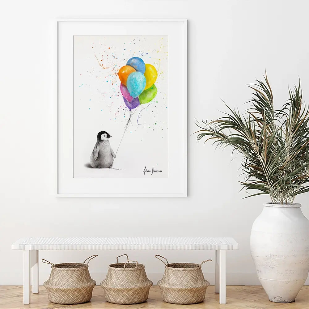 Positive Penguin Framed Art Print Positive Penguin Framed Art Print wall art product Ashvin Harrison