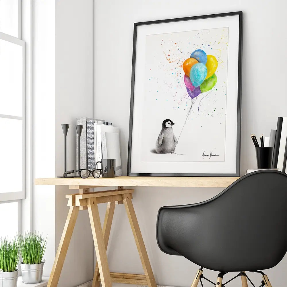 Positive Penguin Framed Art Print Positive Penguin Framed Art Print wall art product Ashvin Harrison