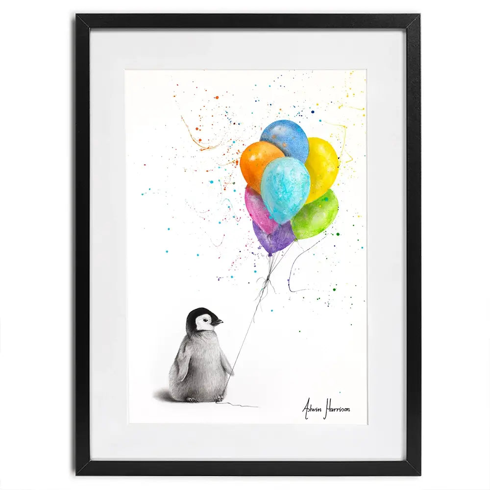 Positive Penguin Framed Art Print Positive Penguin Framed Art Print wall art product Ashvin Harrison