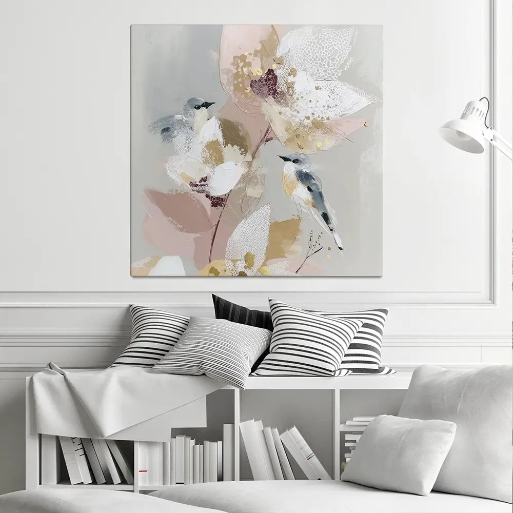 Precious Abstract 1 Square Canvas Print Precious Abstract 1 Square Canvas Print wall art product Bella Eve