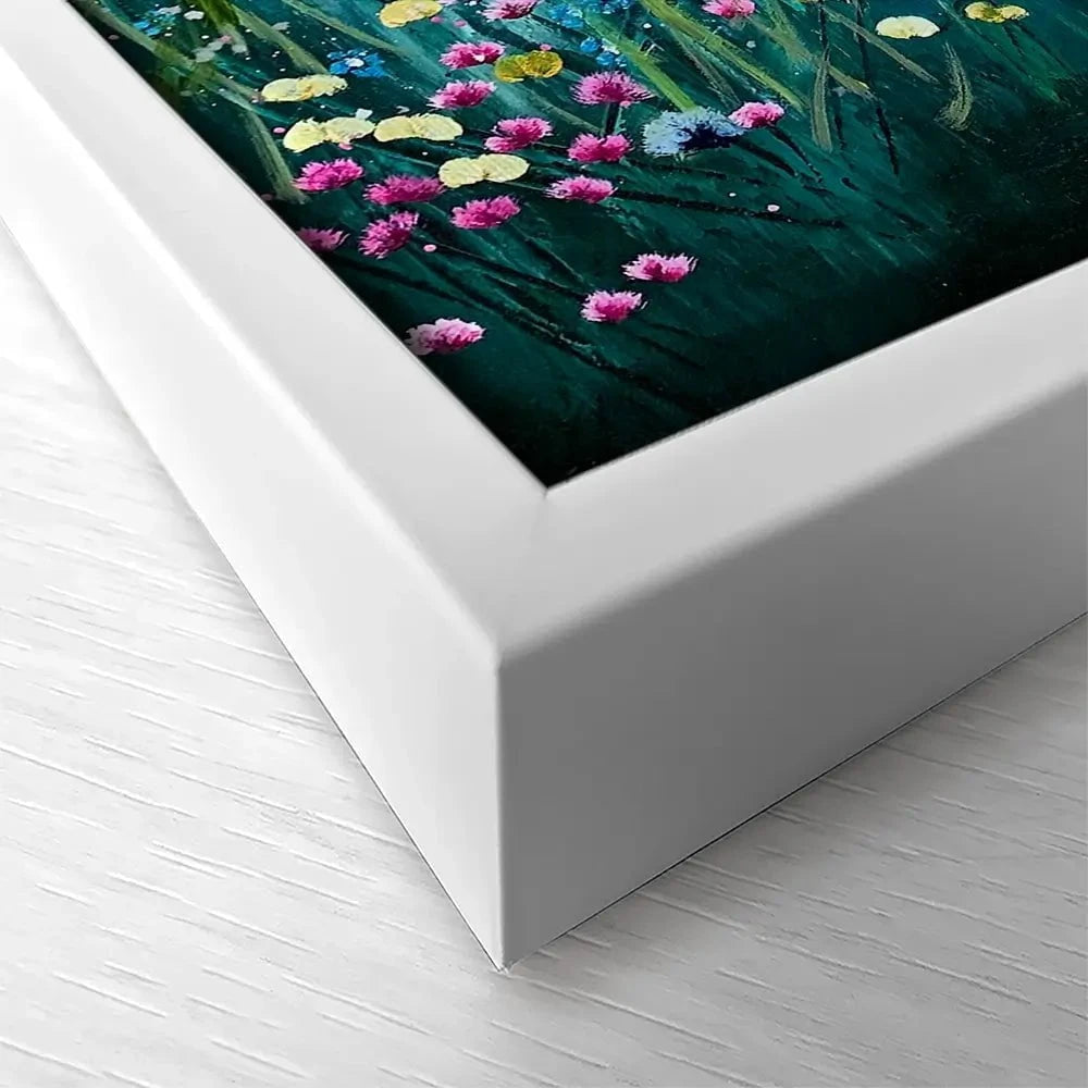 Pretty Birds And Pretty Flowers Square Canvas Print Pretty Birds And Pretty Flowers Square Canvas Print wall art product Laure Bury