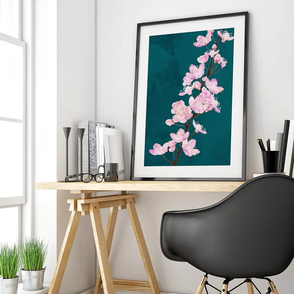 Pretty Cherry Blossoms Framed Art Print Pretty Cherry Blossoms Framed Art Print wall art product Sarah Manovski