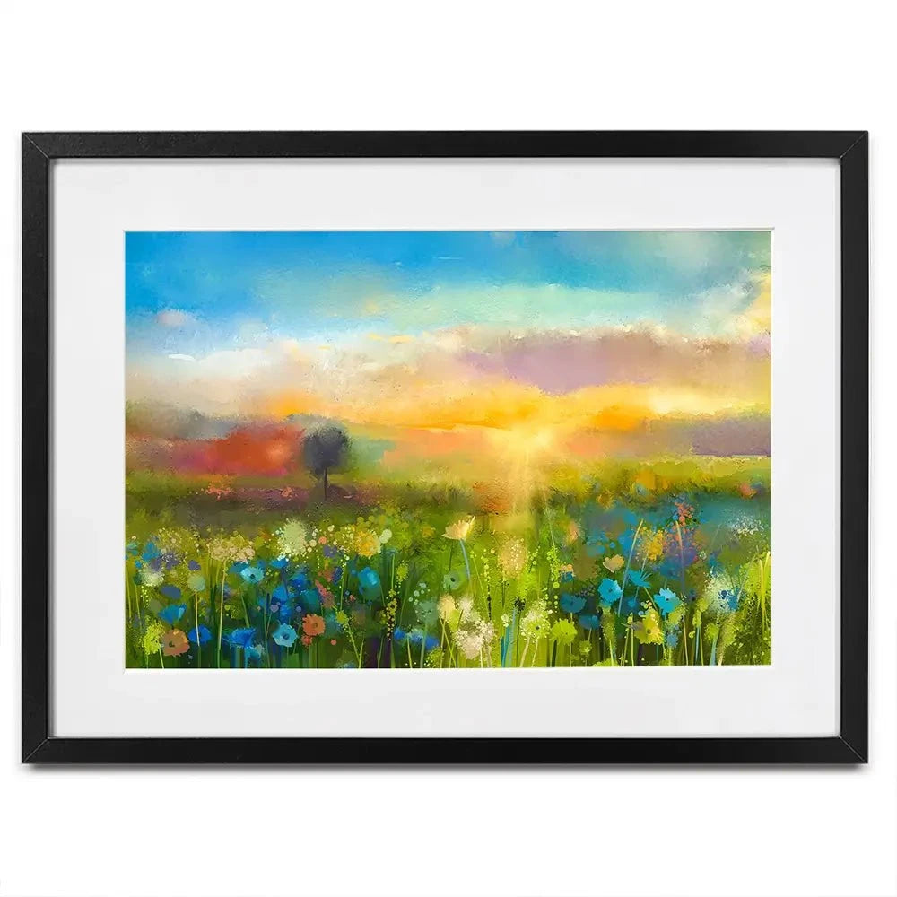 Pretty Floral Field Framed Art Print Pretty Floral Field Framed Art Print wall art product pluie_r / Shutterstock