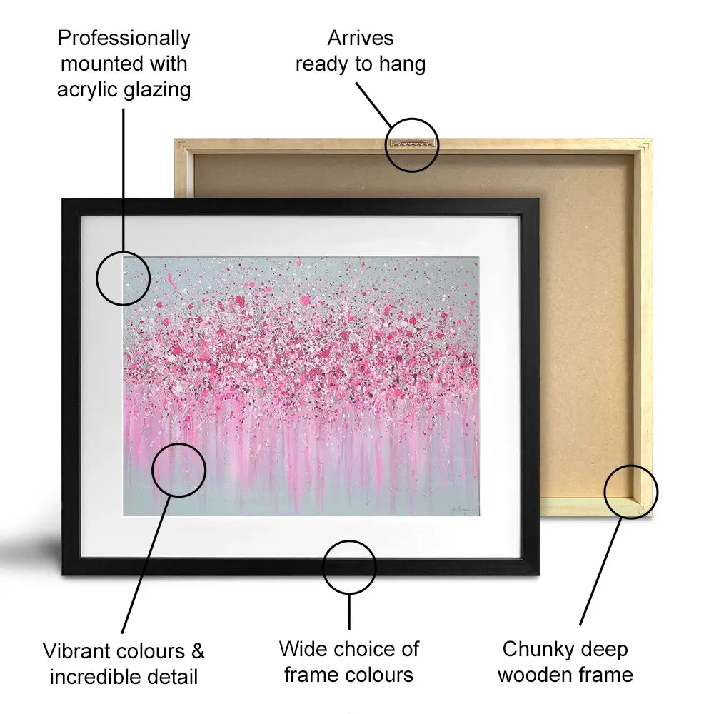 Pretty In Pink Framed Art Print Pretty In Pink Framed Art Print wall art product Jo Gough
