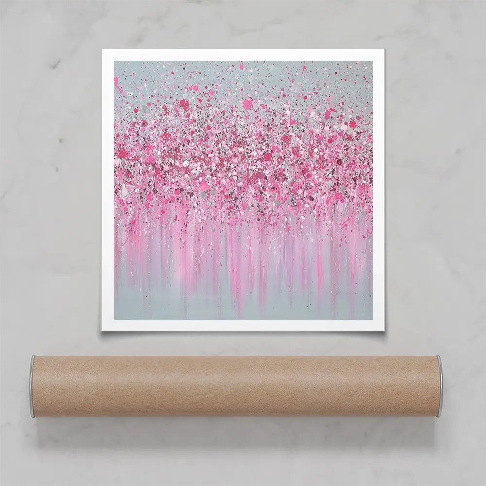 Pretty In Pink Square Art Print Pretty In Pink Square Art Print wall art product Jo Gough