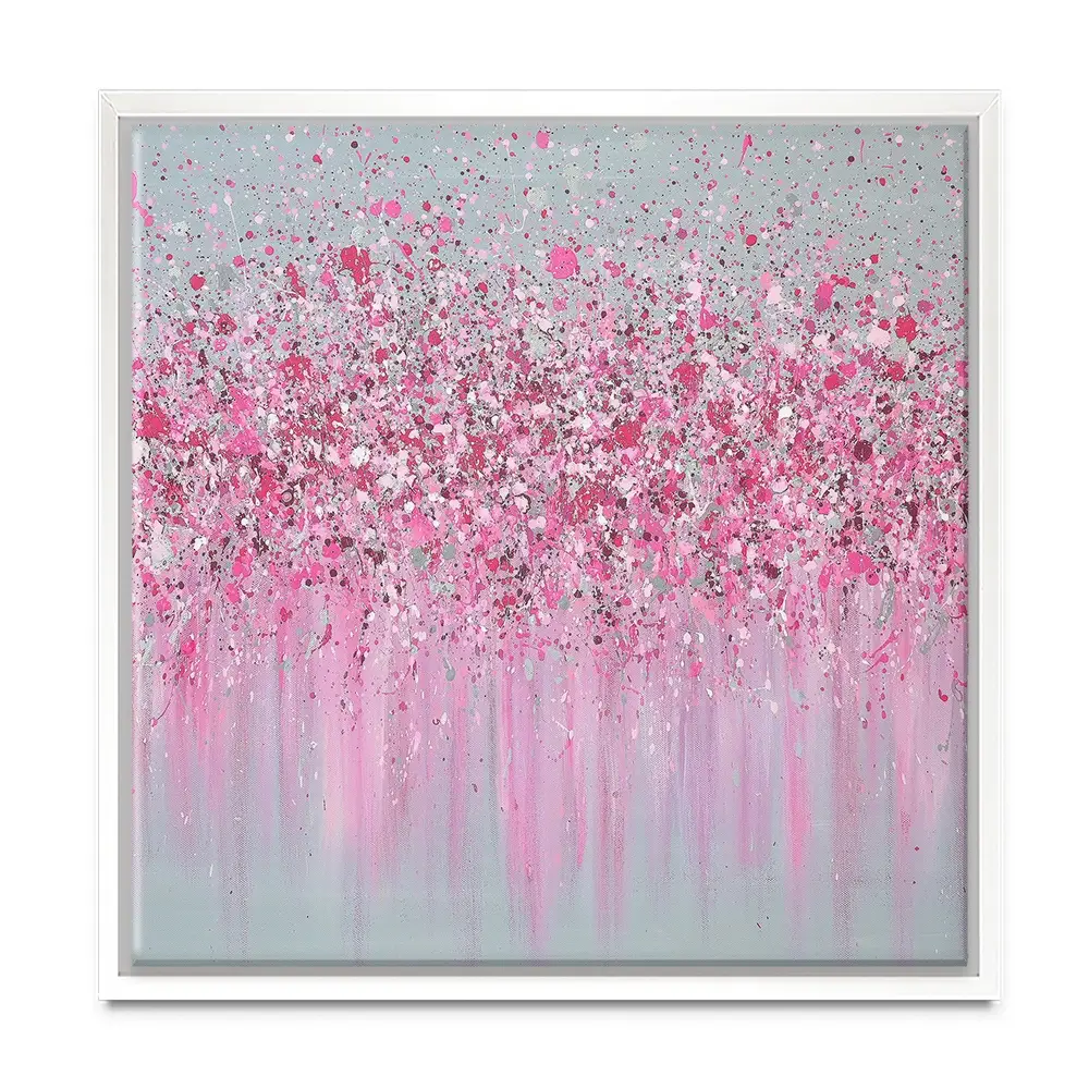 Pretty In Pink Square Canvas Print Pretty In Pink Square Canvas Print wall art product Jo Gough