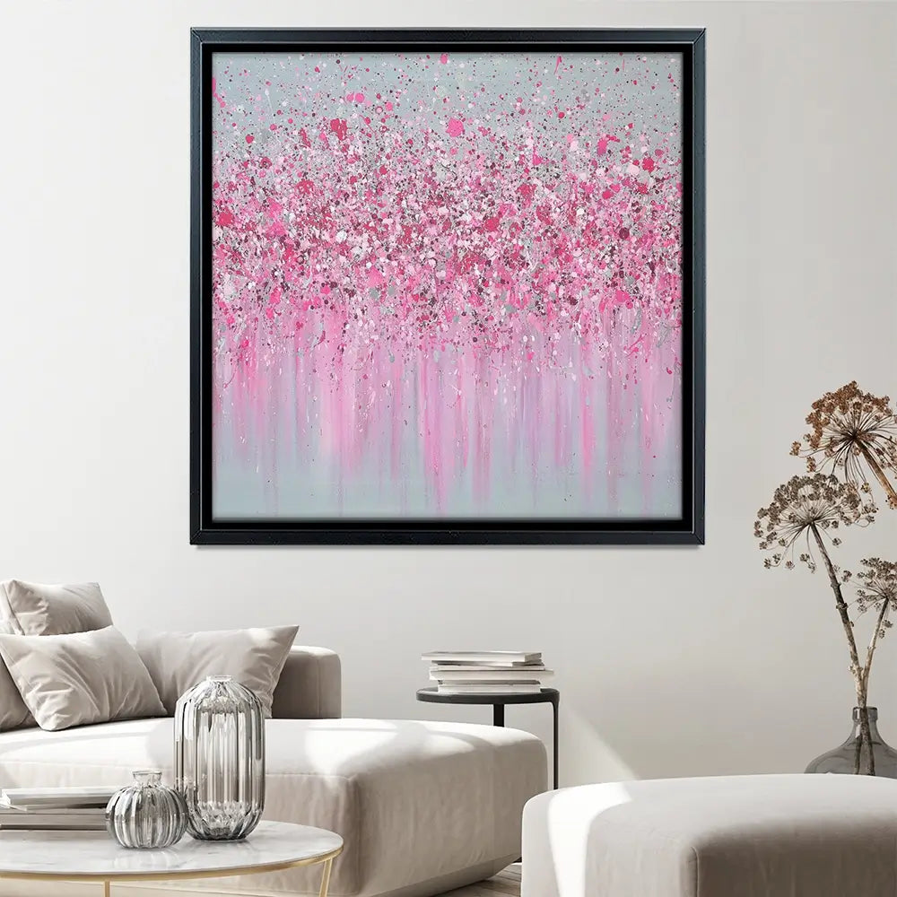 Pretty In Pink Square Canvas Print Pretty In Pink Square Canvas Print wall art product Jo Gough