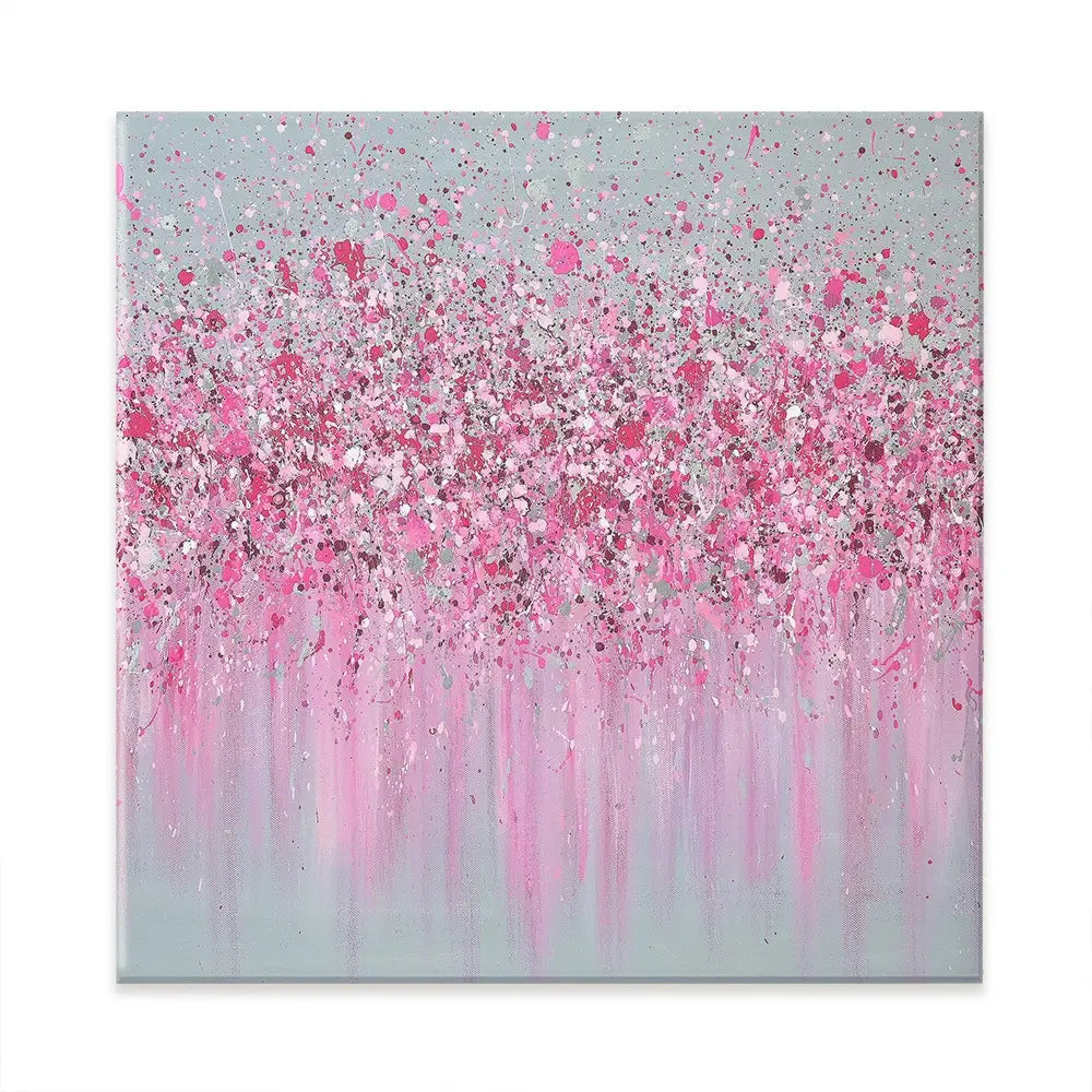 Pretty In Pink Square Canvas Print Pretty In Pink Square Canvas Print wall art product Jo Gough