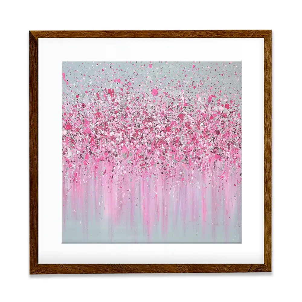 Pretty In Pink Square Framed Art Print Pretty In Pink Square Framed Art Print wall art product Jo Gough
