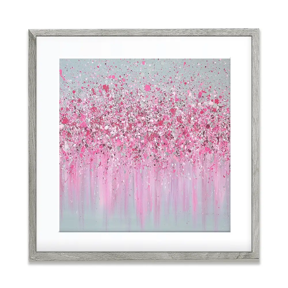 Pretty In Pink Square Framed Art Print Pretty In Pink Square Framed Art Print wall art product Jo Gough