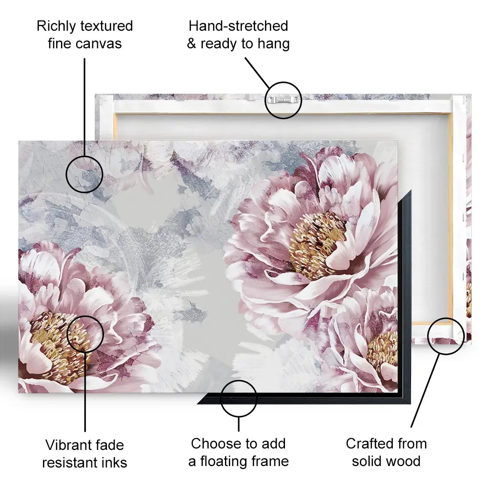 Pretty Peonies Canvas Print Pretty Peonies Canvas Print wall art product Victoriya1994 / Shutterstock
