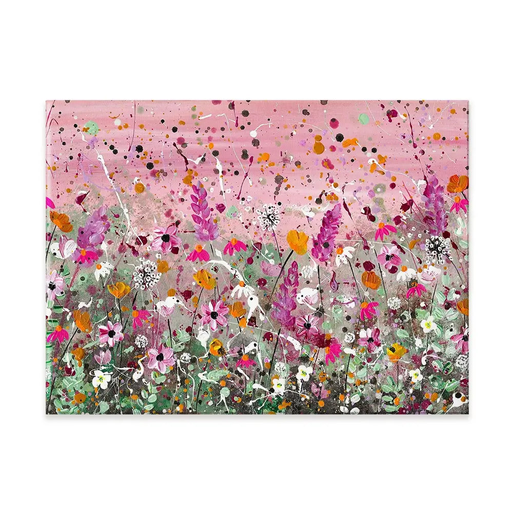 Pretty Pink Florals Canvas Print Pretty Pink Florals Canvas Print wall art product Emma LC Art