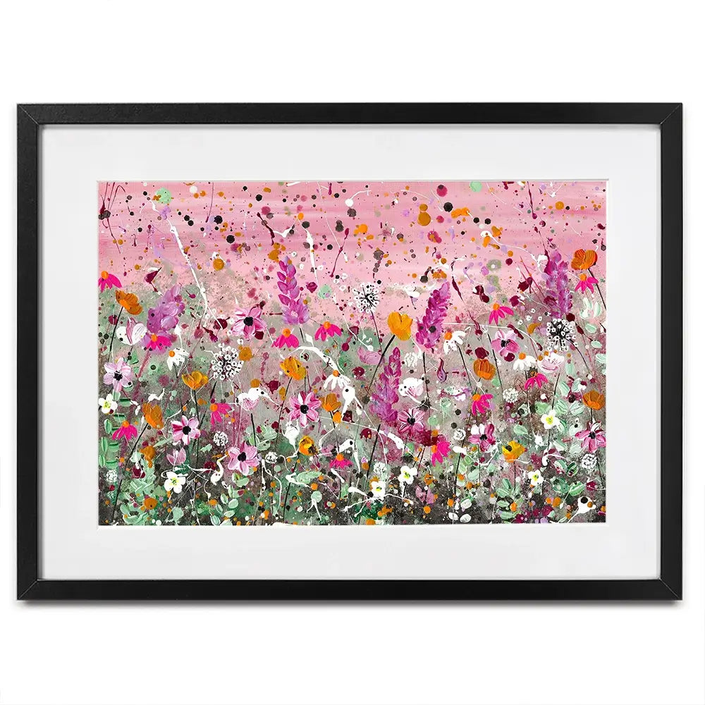 Pretty Pink Florals Framed Art Print Pretty Pink Florals Framed Art Print wall art product Emma LC Art