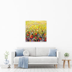 Pretty Poppies Square Canvas Print wall art product Valery Rybakow / Shutterstock