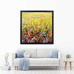 Pretty Poppies Square Canvas Print wall art product Valery Rybakow / Shutterstock