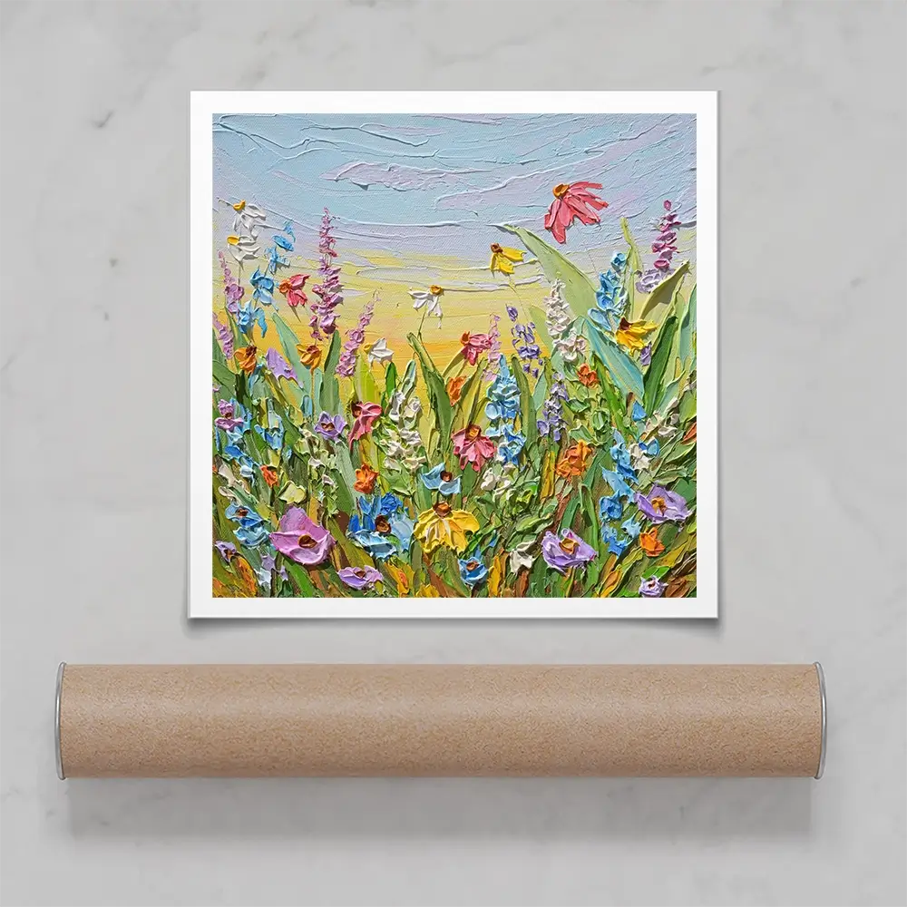 Pretty Summer View Square Art Print Pretty Summer View Square Art Print wall art product Olga Tkachyk
