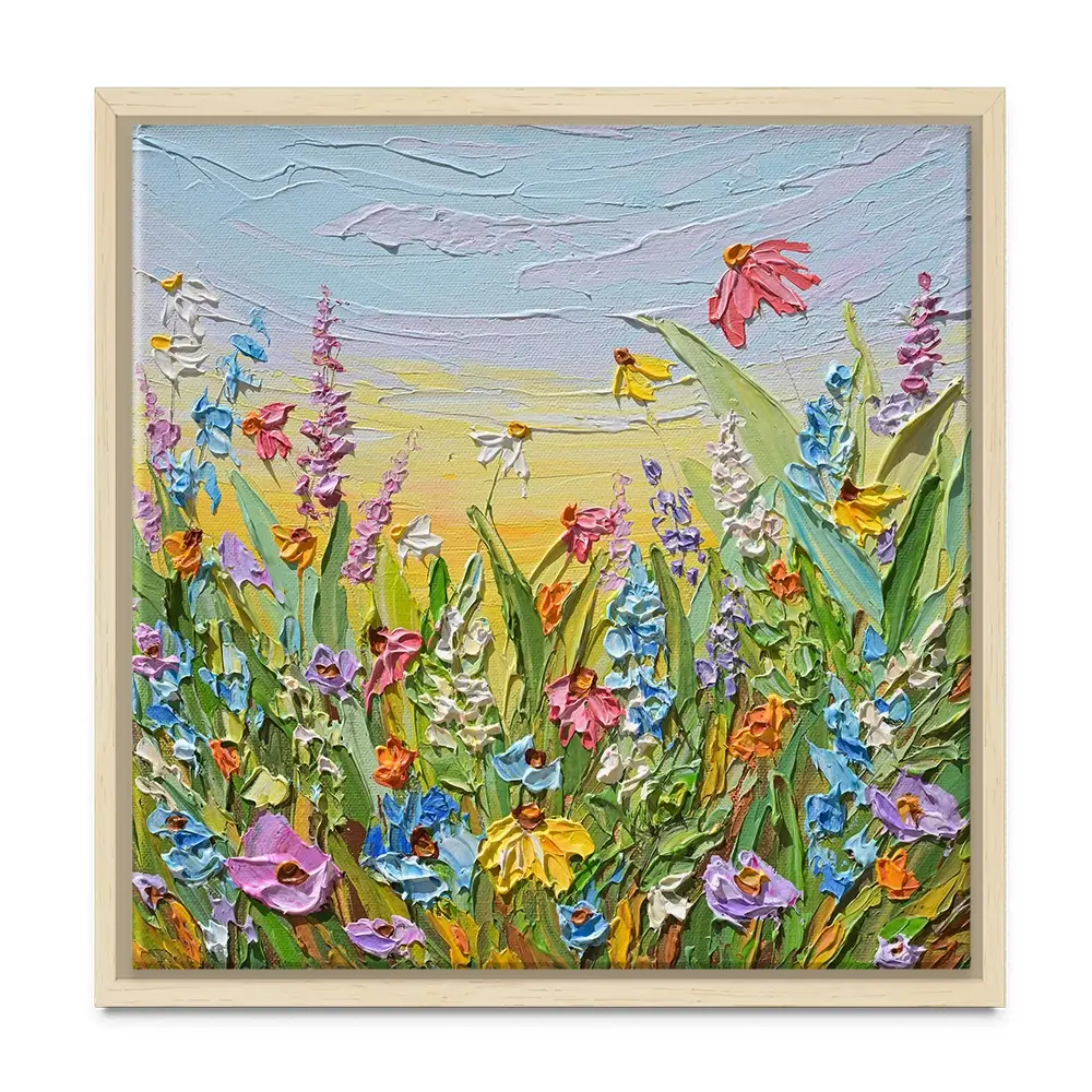 Pretty Summer View Square Canvas Print Pretty Summer View Square Canvas Print wall art product Olga Tkachyk