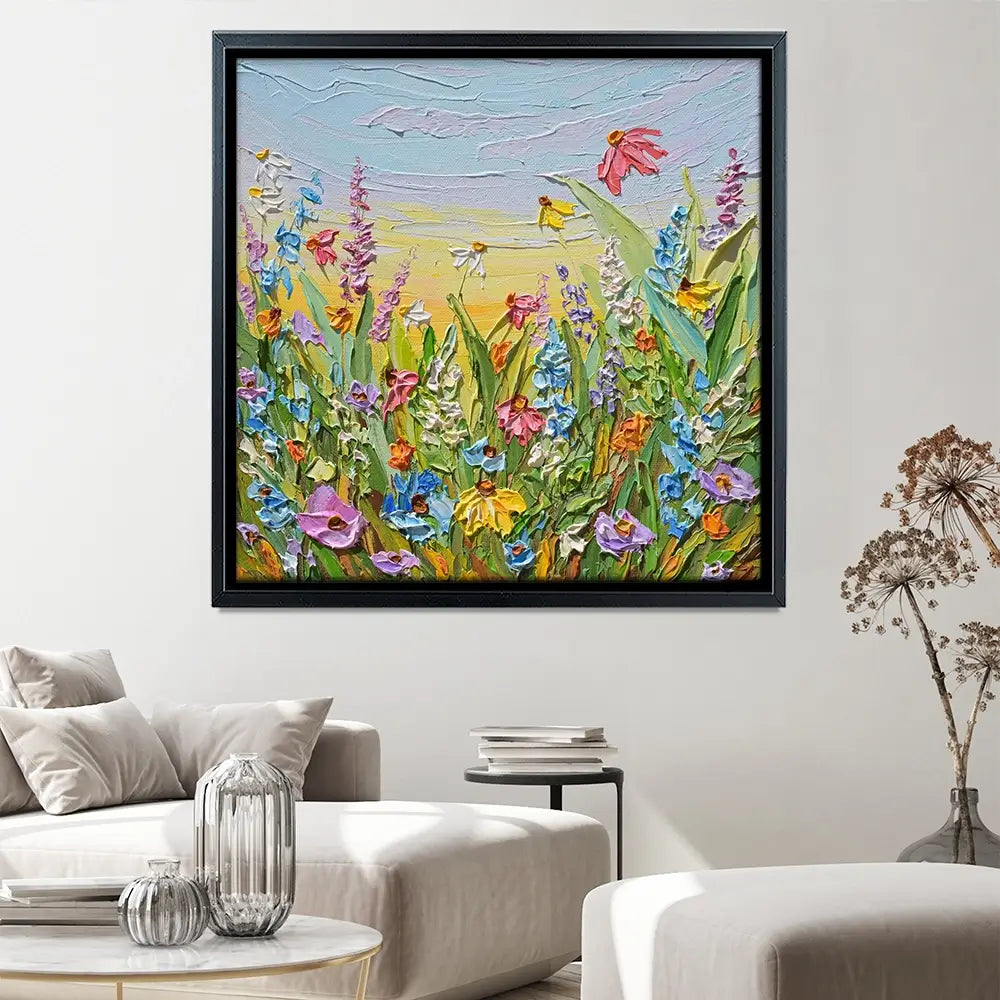Pretty Summer View Square Canvas Print Pretty Summer View Square Canvas Print wall art product Olga Tkachyk