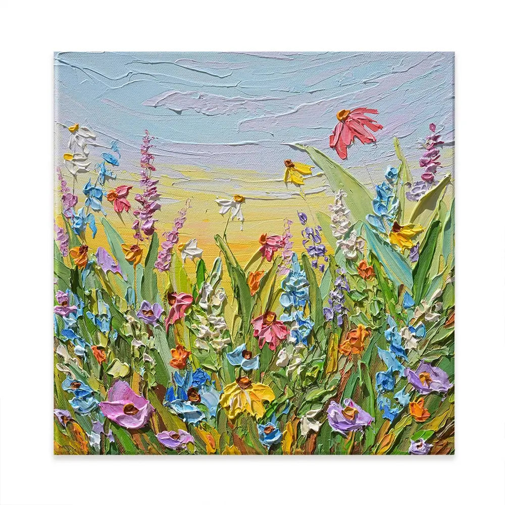 Pretty Summer View Square Canvas Print