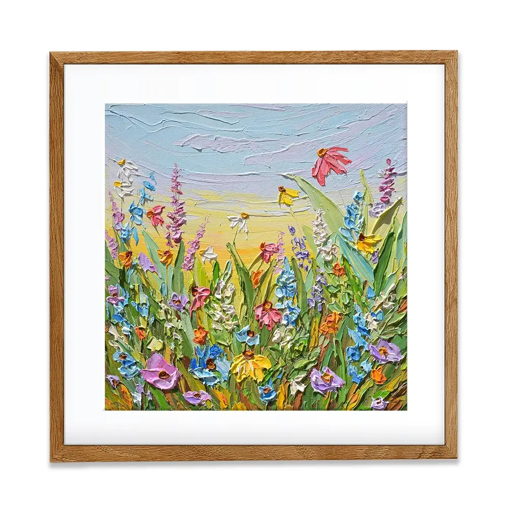 Pretty Summer View Square Framed Art Print Pretty Summer View Square Framed Art Print wall art product Olga Tkachyk