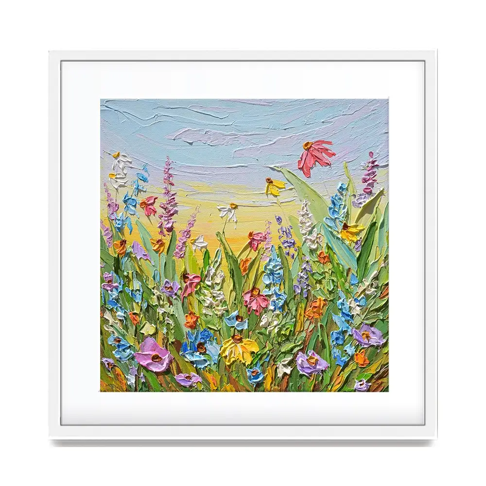 Pretty Summer View Square Framed Art Print Pretty Summer View Square Framed Art Print wall art product Olga Tkachyk