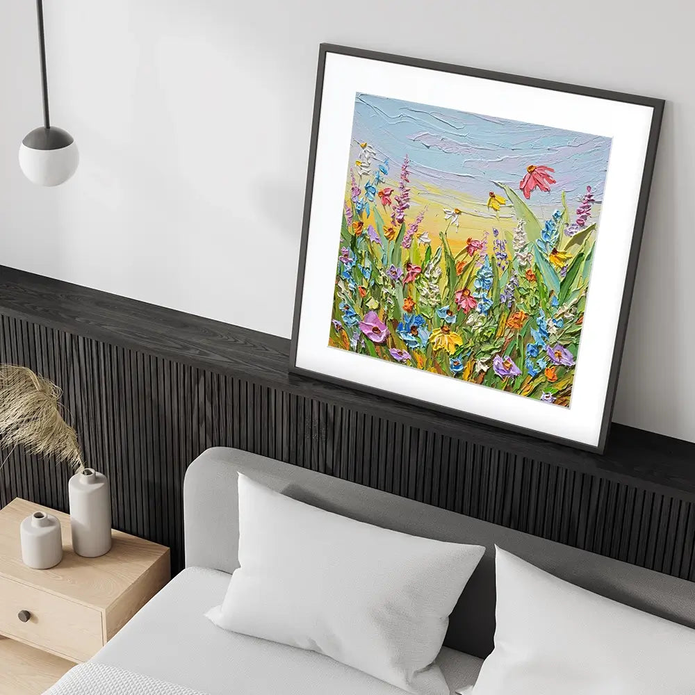 Pretty Summer View Square Framed Art Print Pretty Summer View Square Framed Art Print wall art product Olga Tkachyk