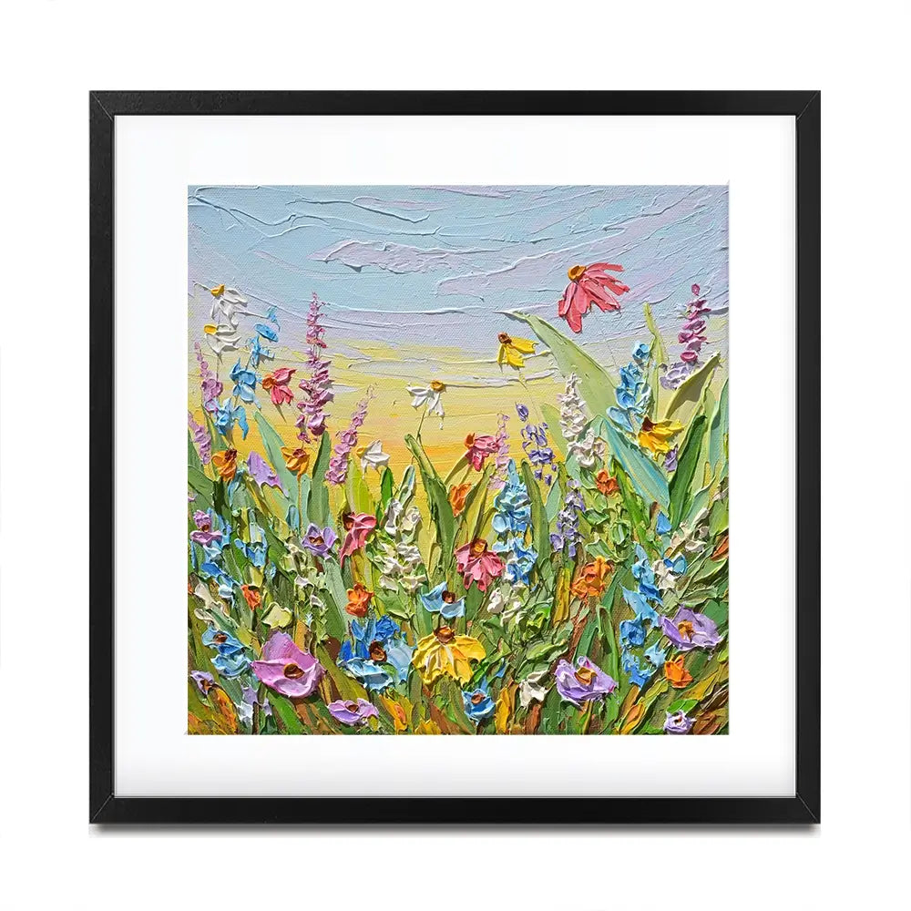 Pretty Summer View Square Framed Art Print Pretty Summer View Square Framed Art Print wall art product Olga Tkachyk