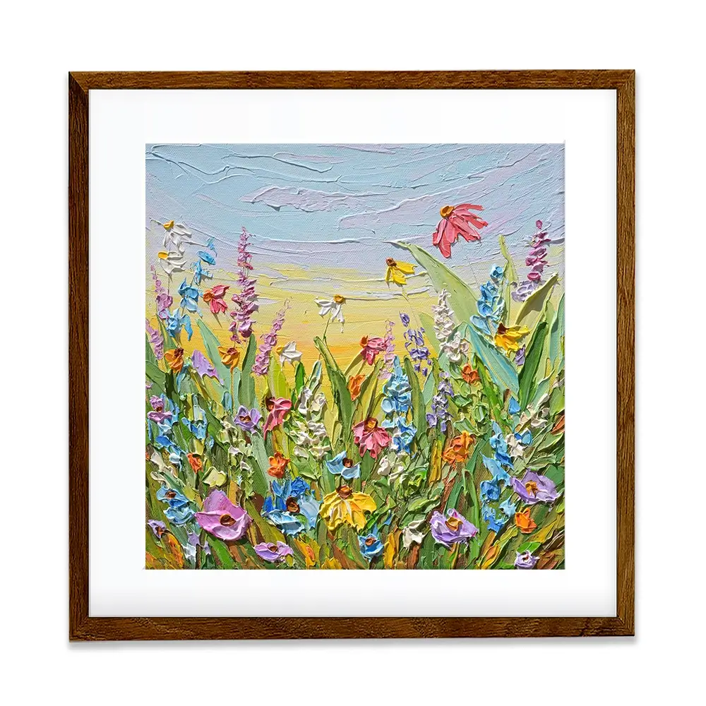 Pretty Summer View Square Framed Art Print Pretty Summer View Square Framed Art Print wall art product Olga Tkachyk