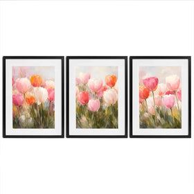 Pretty Tulips Framed Art Print Trio Pretty Tulips Framed Art Print Trio wall art product IAmHomeStudio