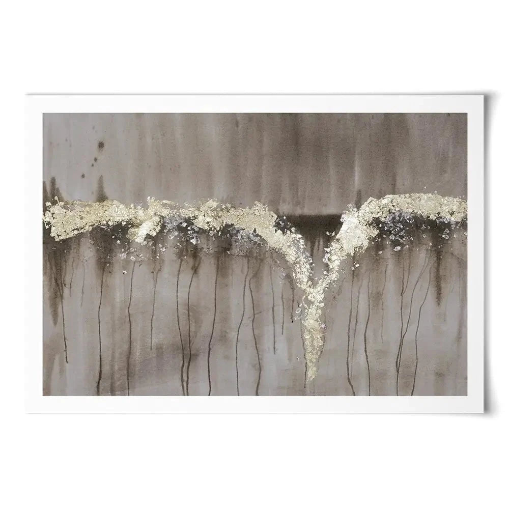 Printed Champagne And Gold Falls Art Print Printed Champagne And Gold Falls Art Print wall art product Jennifer Goldberger