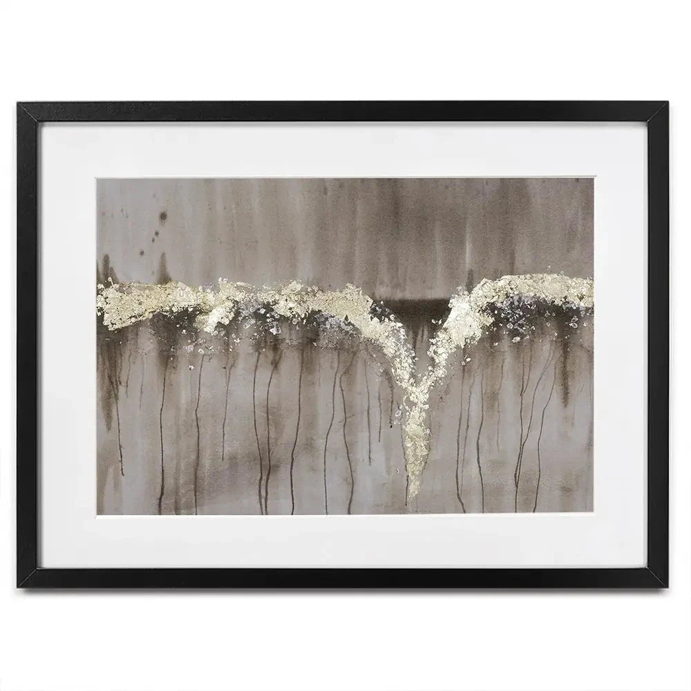Printed Champagne And Gold Falls Framed Art Print Printed Champagne And Gold Falls Framed Art Print wall art product Jennifer Goldberger