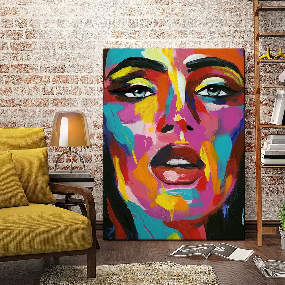 Prismatic Pout Canvas Print Prismatic Pout Canvas Print wall art product Annie Warren