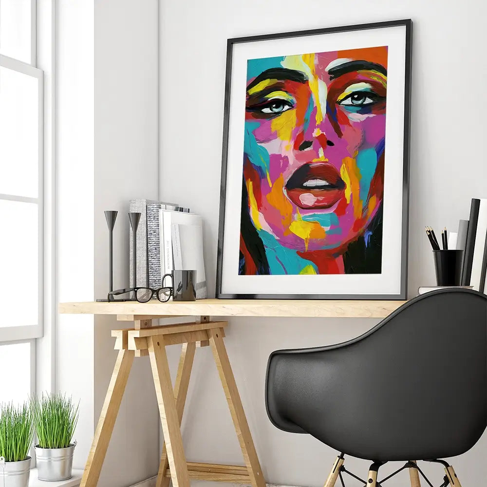 Prismatic Pout Framed Art Print Prismatic Pout Framed Art Print wall art product Annie Warren