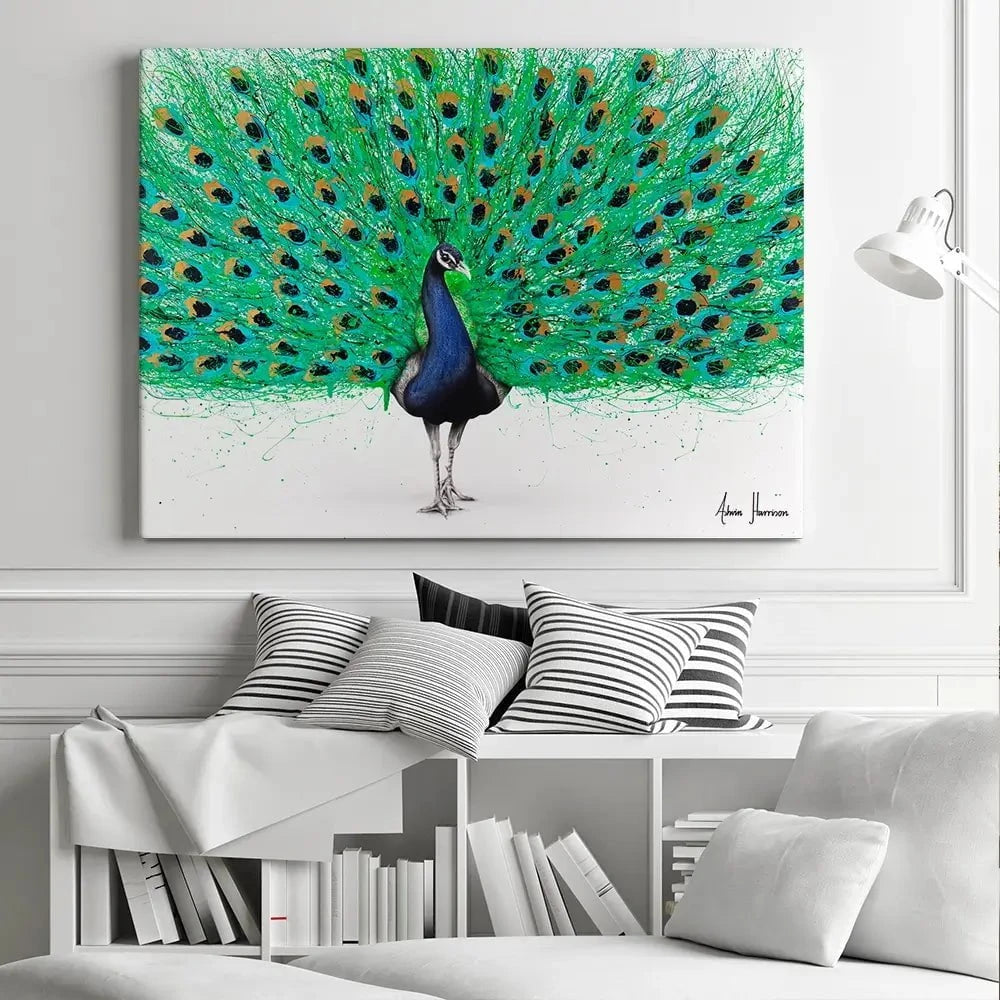 Proud Peacock Canvas Print Proud Peacock Canvas Print wall art product Ashvin Harrison