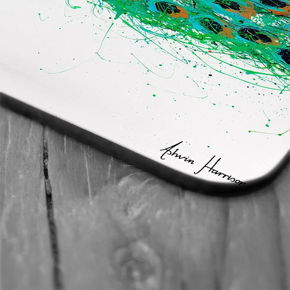 Proud Peacock Coaster Set Rainbow Soul Tree Coaster Set | Rainbow Soul Tree Art Coasters wall art product Ashvin Harrison