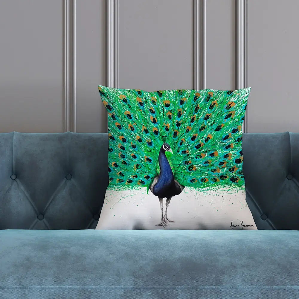 Proud Peacock Cushion Proud Peacock Cushion wall art product Ashvin Harrison