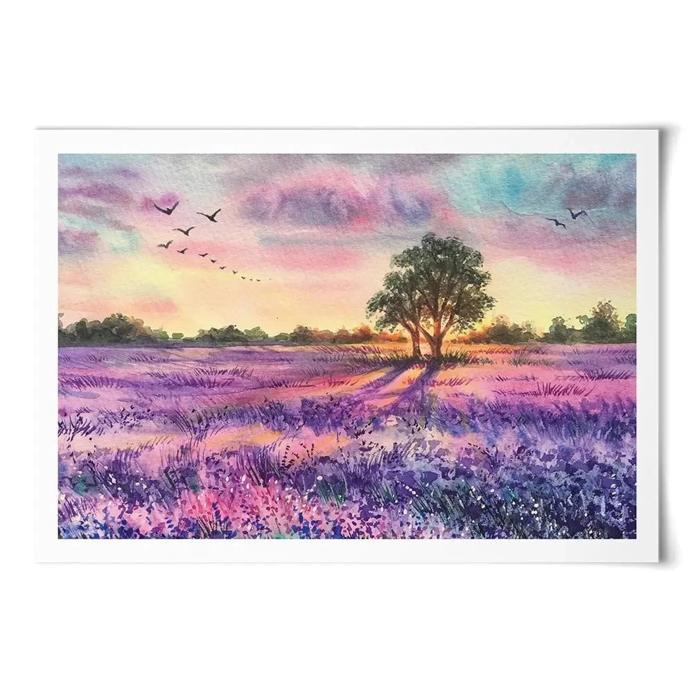 Provence Lavender Field Art Print Provence Lavender Field Art Print wall art product EL_Art / Shutterstock