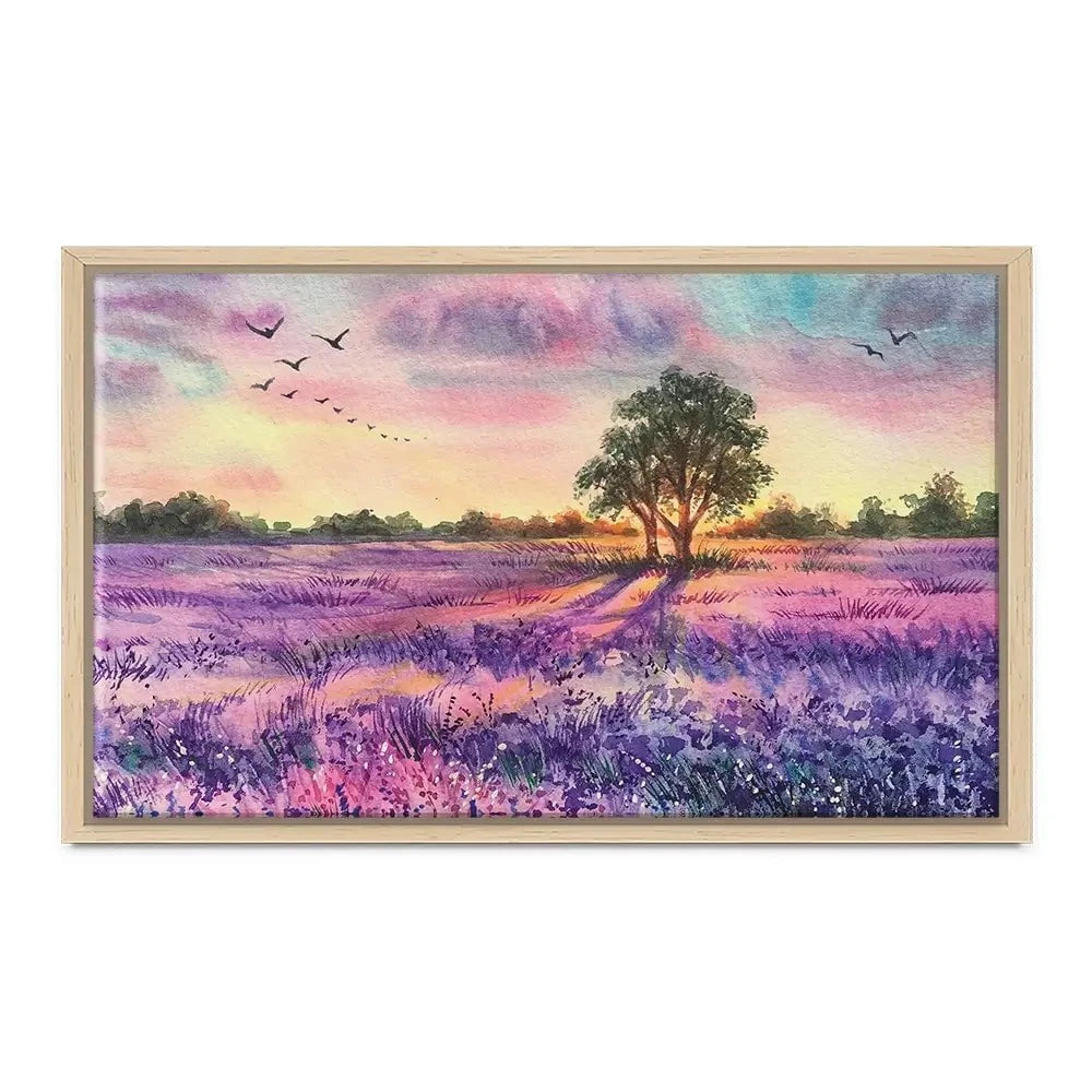 Provence Lavender Field Canvas Print Provence Lavender Field Canvas Print wall art product EL_Art / Shutterstock