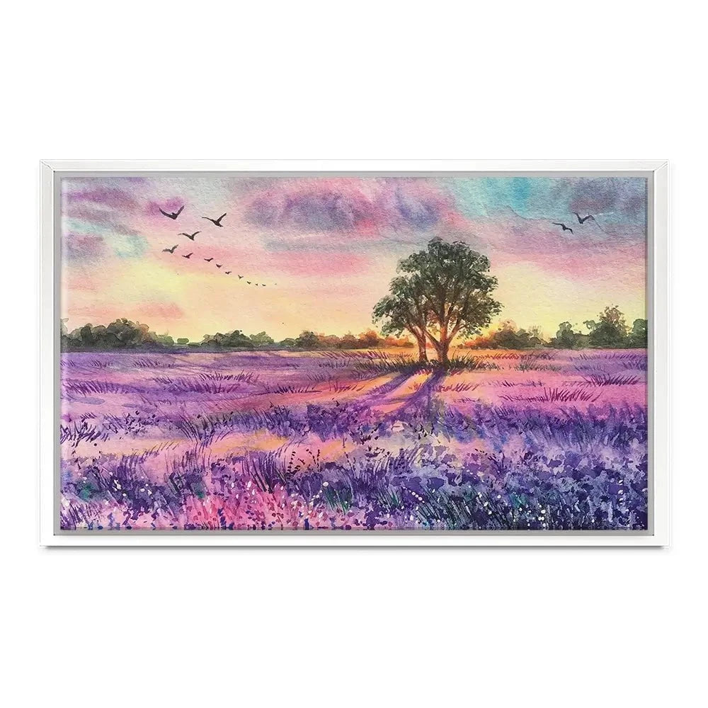 Provence Lavender Field Canvas Print Provence Lavender Field Canvas Print wall art product EL_Art / Shutterstock