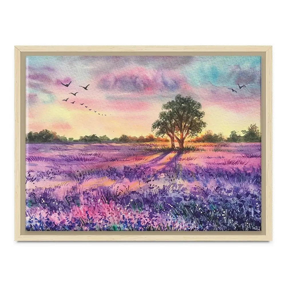 Provence Lavender Field Canvas Print Provence Lavender Field Canvas Print wall art product EL_Art / Shutterstock