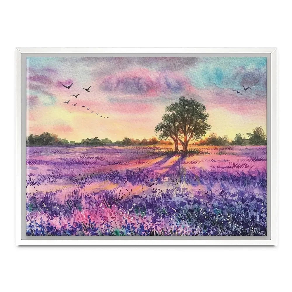 Provence Lavender Field Canvas Print Provence Lavender Field Canvas Print wall art product EL_Art / Shutterstock