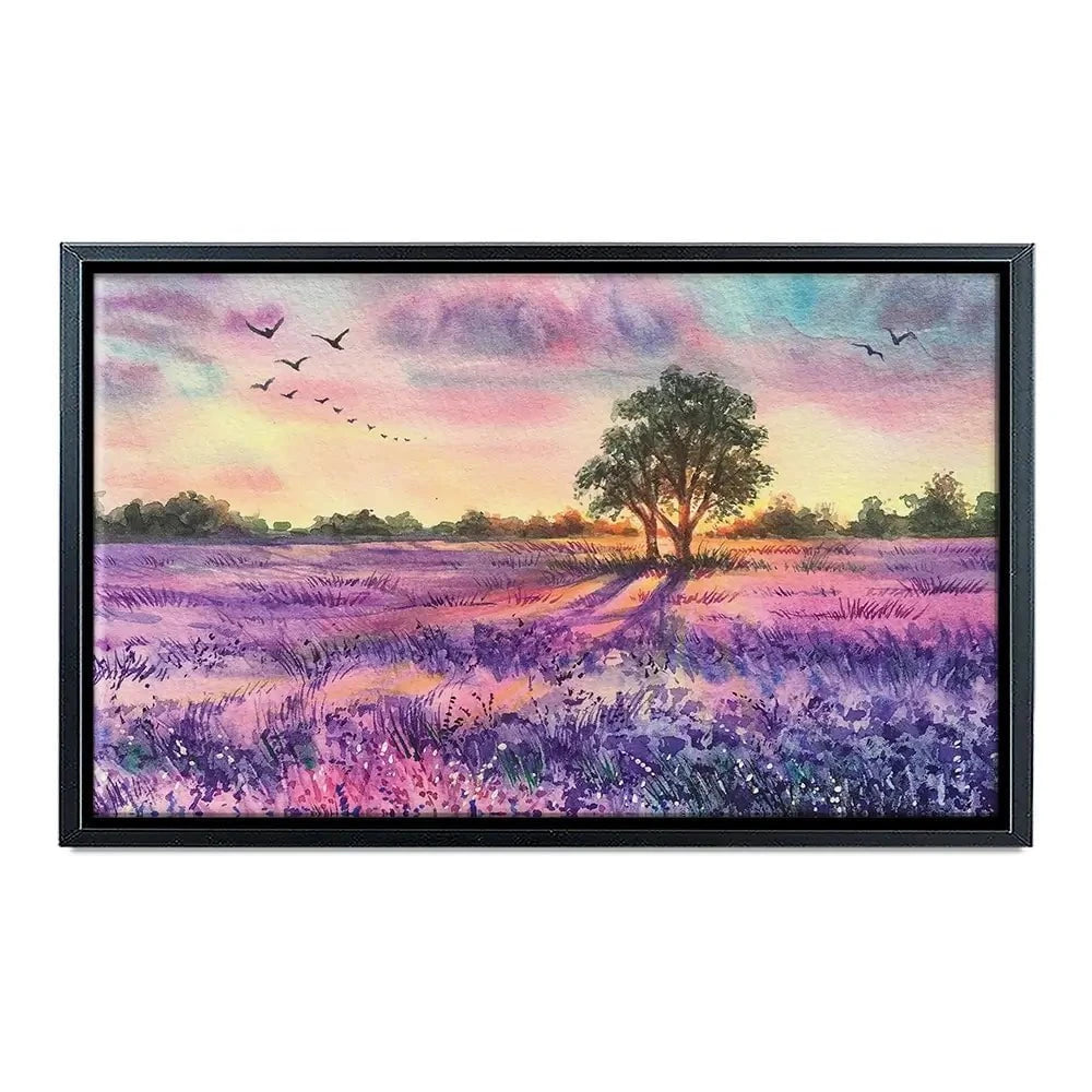 Provence Lavender Field Canvas Print Provence Lavender Field Canvas Print wall art product EL_Art / Shutterstock