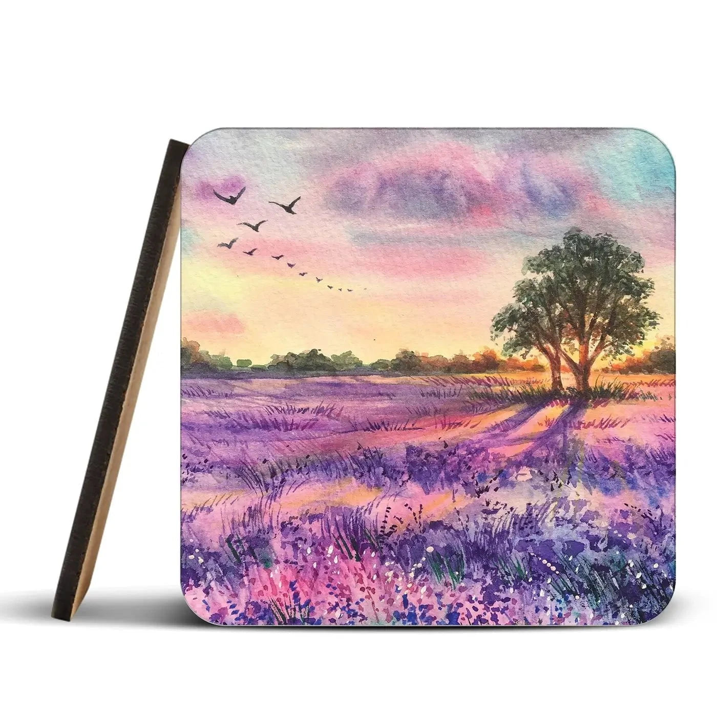 Provence Lavender Field Coaster Set Rainbow Soul Tree Coaster Set | Rainbow Soul Tree Art Coasters wall art product EL_Art / Shutterstock