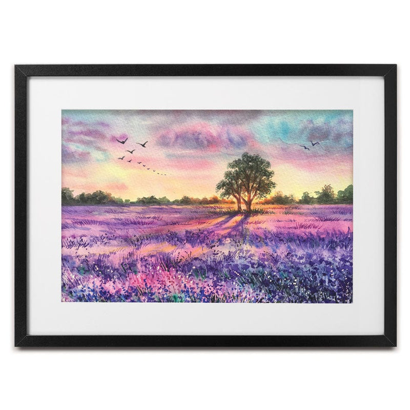 Provence Lavender Field Framed Art Print wall art product EL_Art / Shutterstock