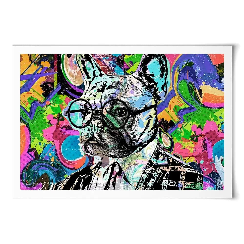 Psychedelic Frenchie Art Print Psychedelic Frenchie Art Print wall art product ARTEMENKO VALENTYN / Shutterstock