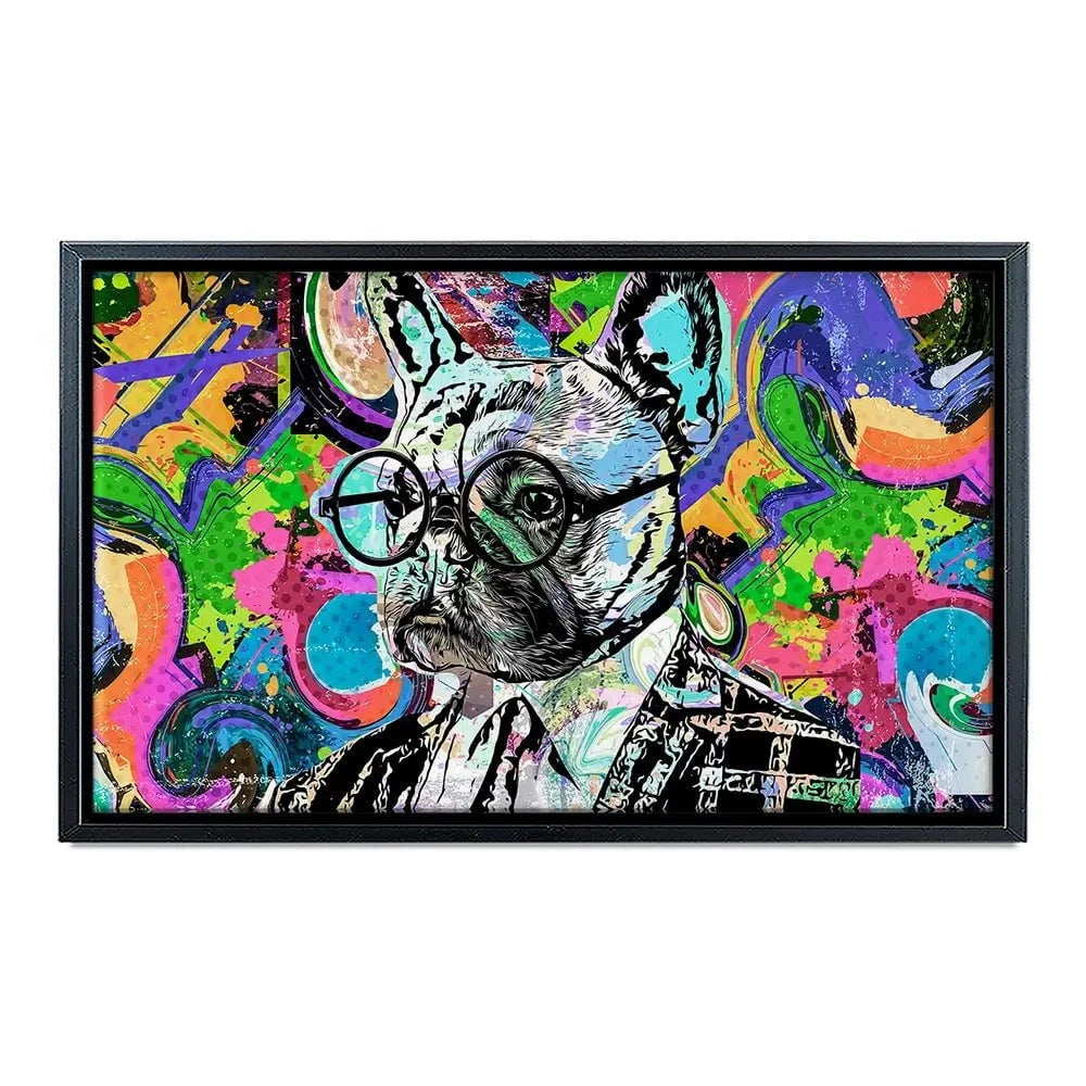Psychedelic Frenchie Canvas Print Psychedelic Frenchie Canvas Print wall art product ARTEMENKO VALENTYN / Shutterstock